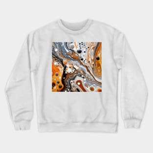 Monochrome with Autumn Hues Abstract Crewneck Sweatshirt